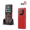 4G Volte  Double Sim Unlocked  Cell Phone SOS Button Seniors Big Button Basic Phone Elderly Mobile Cell Phone Col. Red