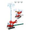 2 In 1 Outdoor Water Spray Sprinklers T Ball Set,Backyard Spinning Airplane Sprinkler Toy Tee Ball Game,Sprays Up to 8ft High Attaches to Garden Hose