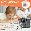 1080P Instant Print Camera for Kids,HD Digital Video Cameras with 3 Rolls Print Paper & 32G Card for Christams Gifts-Black