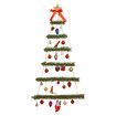 Christmas Wall Hanging Decoration with Red Fruit Luminous Non Woven Christmas Tree for Indoor Outdoor Holiday Scene