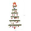 Christmas Wall Hanging Decoration with Red Fruit Luminous Non Woven Christmas Tree for Indoor Outdoor Holiday Scene