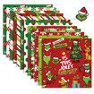 30x30cm 12 Designs Christmas Scrapbook Paper 24 Sheets Grinch Pattern Double Sided Craft Paper for Card Making and Photo Albums