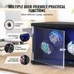 Watch Winder, Watch Winder for 4 Men's and Women's Automatic Watches, with 2 Super Quiet Japanese Mabuchi Motors, Blue LED Light and Adapter, High-Density Board Shell and Black PU