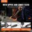 Blacksmith Tongs, 18鈥?Wolf Jaw Tongs, Carbon Steel Forge Tongs with A3 Steel Rivets, for Horseshoes, Curved Shapes, Block Forgings, for Beginner and Seasoned Blacksmiths and Bladesmiths
