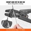 Crimping Tool, Up To 2.2mm Wire Rope Crimping Tool, Crimping Loop Sleeve Kit with a Cable Cutter and 160pcs Aluminum Buckles, Teflon Coating Anti-Rust Fishing Crimping Tool