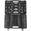 Tap and Die Set 110Pcs Metric Size M2 to M18 Bearing Steel Threading Tool