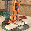 Mortising Attachment for Drill Press, 4 Model Drills Square Hole Chisel Set, Bench Drill Locator Set Mortise and Tenon Tools with 5 Bushings, for Woodworking Mortising Tenoning Drilling Machine