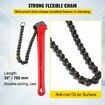 36" Pipe Chain Wrench, Steel Ratcheting Wrench 30" Chain 7.5" Capacity