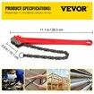 36" Pipe Chain Wrench, Steel Ratcheting Wrench 30" Chain 7.5" Capacity