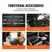 Socket Set, 1/4" and 3/8" Drive Socket and Ratchet Set, 6-Point Socket Opening, 106 Pcs Tool Set SAE and Metric, Deep and Standard Sockets, 5/32-1 in, 5-19 mm, with Accessories, Storage Case