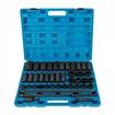 Impact Socket Set 43 Piece Impact Sockets, Standard Socket Assortment, Drive Socket Set 6-Point Sockets Metric 9-30mm (Standard/Deep)