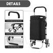 Shopping Cart Trolley Wheeled Storage Trolly Bag Grocery Foldable Market Utility Granny Stair Climbing Wheels Aluminium Waterproof Luggage 45L