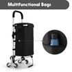 Shopping Cart Trolley Wheeled Storage Trolly Bag Grocery Foldable Market Utility Granny Stair Climbing Wheels Aluminium Waterproof Luggage 45L