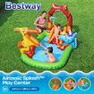 Bestway Jurassic Splash Water Pool Play Centre Slide Playset Toys Inflatable Park Outdoor Summer Playground Beach Activity Game 2.41x1.40x1.37m