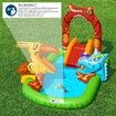 Bestway Jurassic Splash Water Pool Play Centre Slide Playset Toys Inflatable Park Outdoor Summer Playground Beach Activity Game 2.41x1.40x1.37m