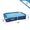 Bestway Swimming Pool Rectangular Above Ground Pools 221x150x43cm Steel Pro Frame Easy Set Up for Outdoor Backyard Kids Water Play Centre