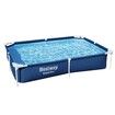 Bestway Swimming Pool Rectangular Above Ground Pools 221x150x43cm Steel Pro Frame Easy Set Up for Outdoor Backyard Kids Water Play Centre