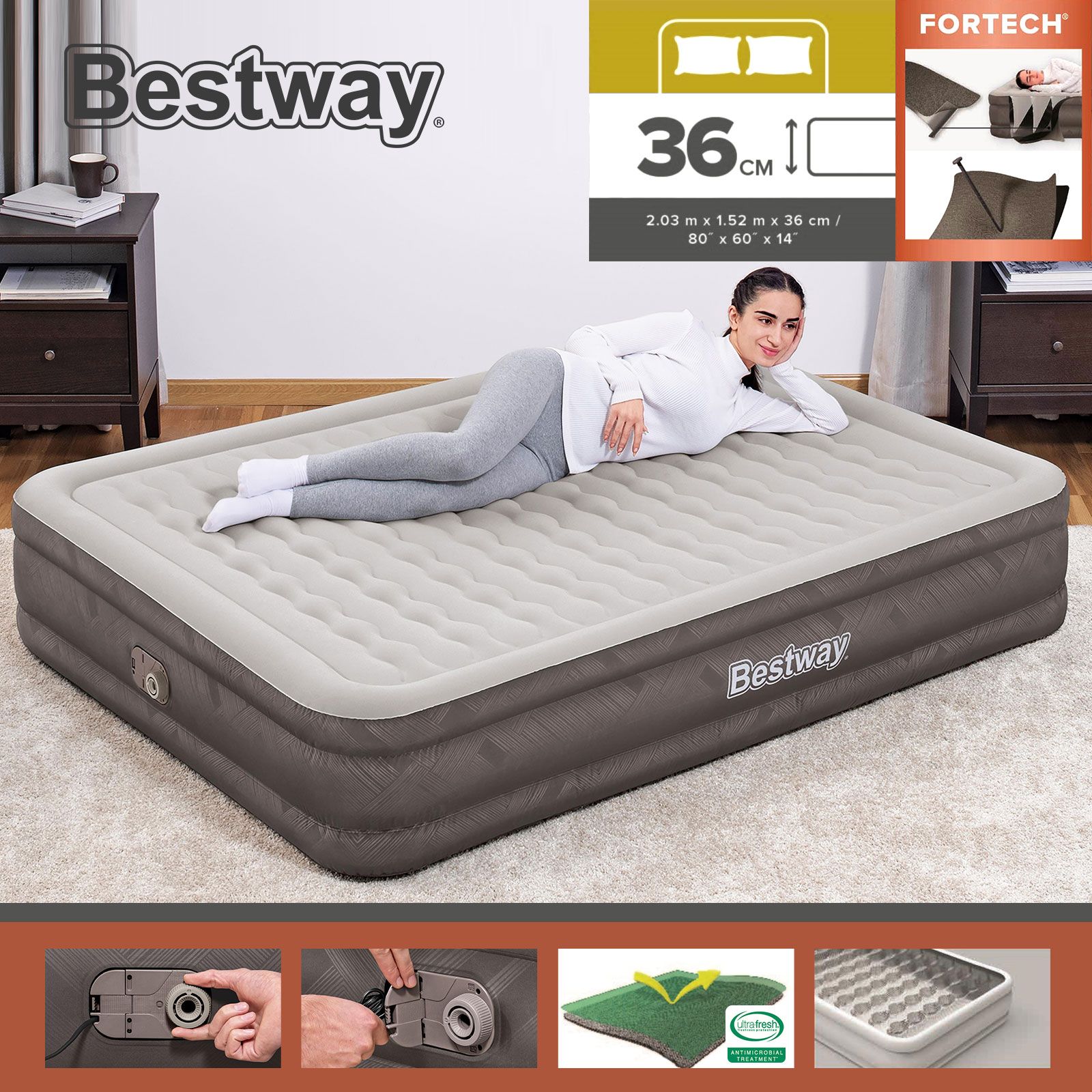 Fortech Air Air Bed Australia Bestway Fortech Snugable Top Airbed