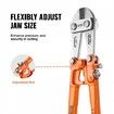 Bolt Cutter, 14" Lock Cutter, Bi-Material Handle with Soft Rubber Grip, Chrome Molybdenum Alloy Steel Blade, Heavy Duty Bolt Cutter for Rods, Wires, Bolts, Cables, Rivets, and Chains