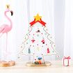 1 Pack Wooden Christmas Tree Tabletop Decoration Mini Ornaments for Festive Desktop (White)
