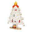 1 Pack Wooden Christmas Tree Tabletop Decoration Mini Ornaments for Festive Desktop (White)