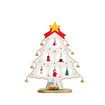 1 Pack Wooden Christmas Tree Tabletop Decoration Mini Ornaments for Festive Desktop (White)