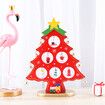 1 Pack Wooden Christmas Tree Tabletop Decoration Mini Ornaments for Festive Desktop (Red)