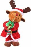 Christmas Tree Singing Dancing Electric Plush ELK Toy Lights Animated Table Decor Family Gift