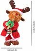 Christmas Tree Singing Dancing Electric Plush ELK Toy Lights Animated Table Decor Family Gift