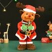 Christmas Tree Singing Dancing Electric Plush ELK Toy Lights Animated Table Decor Family Gift