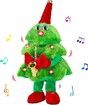 Animated Christmas Tree Singing Dancing Electric Plush Toy Lights Table Decorations Cute Funny Gifts Family Friends Entertainment