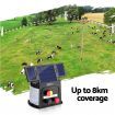 Giantz 8km Electric Fence Energiser PET Solar Energizer 0.3J