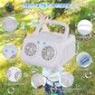 Automatic Bubble Machine Upgrade Bubble Blower with 2 Fans,20000+ Bubbles Per Minute Bubbles,Portable Bubble Maker Operated by Plugin or Batteries (White)