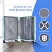 Carry On Suitcase Hard Shell Luggage Cabin Travel Baggage Lightweight Checked Bag 4 Wheel Rolling Trolley TSA Lock 20 Inch Pale Blue