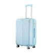 Carry On Suitcase Hard Shell Luggage Cabin Travel Baggage Lightweight Checked Bag 4 Wheel Rolling Trolley TSA Lock 20 Inch Pale Blue