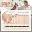 Dog Ramp, Folding Pet Ramp for Bed, Adjustable Dog Ramp for Small, Large, Old Dogs & Cats, Wooden Pet Ramp with 41.3" Long Ramp, Adjustable from 13.77" to 25.59", Suitable for Couch, Sofa, Car