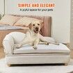 Pet Sofa, Dog Couch for Large-Sized Dogs and Cats, 36x23x16 inch Soft Velvety Dog Sofa Bed, 50 kg Loading Cat Sofa, White