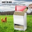 Galvanized Poultry Feeder Holds 13.6kg of Feed Chicken Feeders No Waste 35x21x45 cm Hanging Chicken Feeder with Lid Weatherproof Outdoor Coop Food Dispenser for Duck