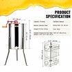 Manual Honey Extractor, 3 Frames Honey Spinner Extractor, Stainless Steel Beekeeping Extraction, Honeycomb Drum Spinner with Lid, Apiary Centrifuge Equipment with Height Adjustable Stand