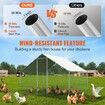 Large Metal Chicken Coop, 3x1.97x1.99 m Walk-in Chicken Run with Waterproof Cover, Spire Roof Hen House with Security Lock for Outdoor and Backyard, Farm, Duck Rabbit Cage Poultry Pen