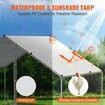 Large Metal Chicken Coop, 3x1.97x1.99 m Walk-in Chicken Run with Waterproof Cover, Spire Roof Hen House with Security Lock for Outdoor and Backyard, Farm, Duck Rabbit Cage Poultry Pen
