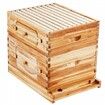 Bee Hive 20 Frame Bee Hives Starter Kit, Beeswax Coated Cedar Wood, 1 Deep + 1 Medium Bee Boxes Langstroth Beehive Kit, Transparent Acrylic Windows with Foundations for Beginners Pro Beekeepers