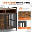 Furniture Style Dog Crate with Storage, 41 inch Dog Crate Furniture Large Breed with Double Doors, Wooden Dog Cage for Large/Medium Dog Indoor, Hold up to 70 lbs, Rustic Brown