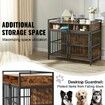 Furniture Style Dog Crate with Storage, 41 inch Dog Crate Furniture Large Breed with Double Doors, Wooden Dog Cage for Large/Medium Dog Indoor, Hold up to 70 lbs, Rustic Brown