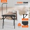 Pet Grooming Table Arm with Clamp, 808 x 460 mm Dog Grooming Station, Foldable Pets Grooming Stand for Medium and Small Dogs, Free No Sit Haunch Holder with Grooming Loop, Bearing 99.8kg