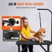 Pet Grooming Table Arm with Clamp, 808 x 460 mm Dog Grooming Station, Foldable Pets Grooming Stand for Medium and Small Dogs, Free No Sit Haunch Holder with Grooming Loop, Bearing 99.8kg