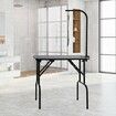 Pet Grooming Table Arm with Clamp, 808 x 460 mm Dog Grooming Station, Foldable Pets Grooming Stand for Medium and Small Dogs, Free No Sit Haunch Holder with Grooming Loop, Bearing 99.8kg