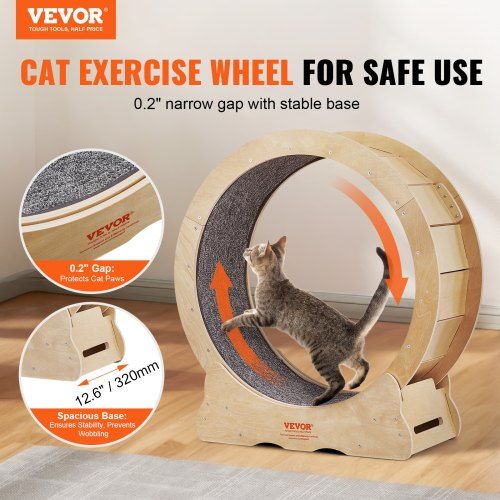 Cat Exercise Wheel Large Cat Treadmill Wheel for Indoor Cats 29.5 inch