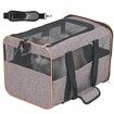 Cat Carrier with Wheels Airline Approved Rolling Pet Carrier 22 lbs Grey