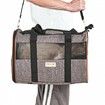 Cat Carrier with Wheels Airline Approved Rolling Pet Carrier 22 lbs Grey
